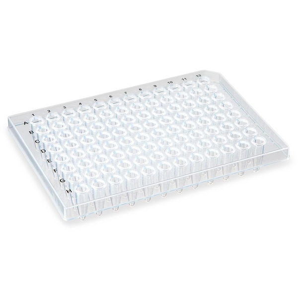 96-well PCR plate, 0.2mL, PP natural, half skirt PK